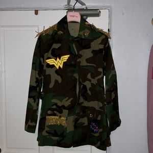 Wonder Woman Camouflage Jacket OOAK Valentino Style